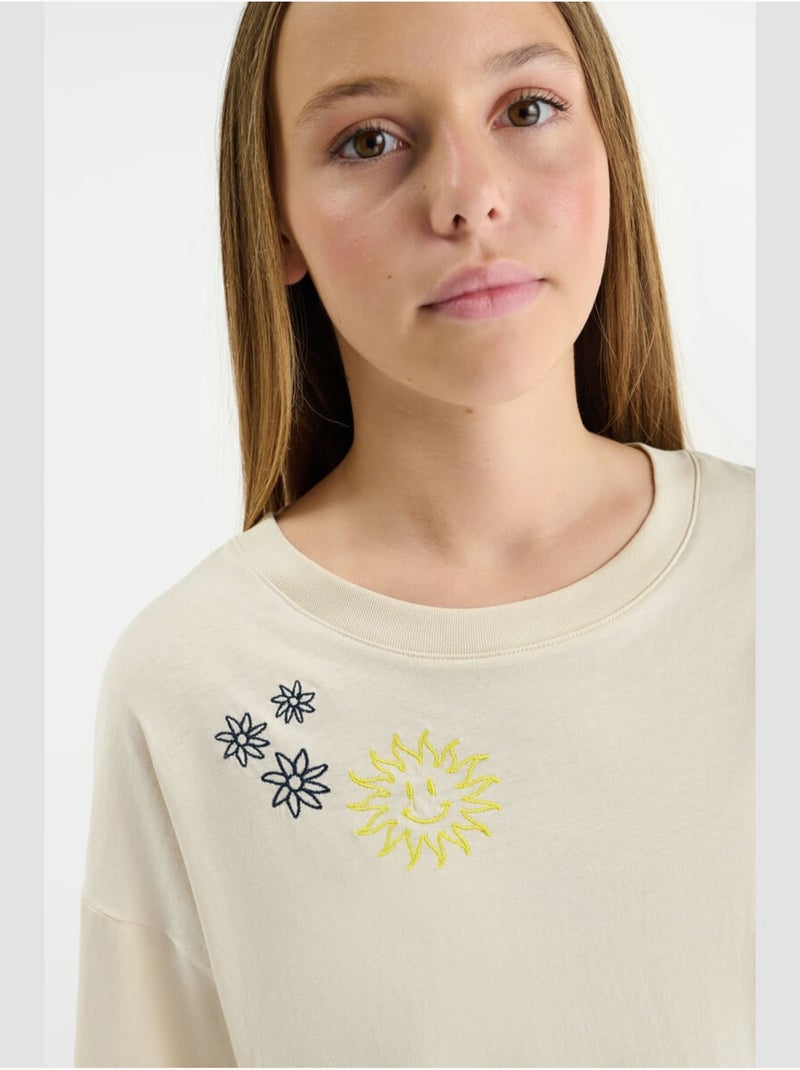 Tee-Shirt SAMOGI 'Le Temps Des Cerises' Blanc - Kiabi