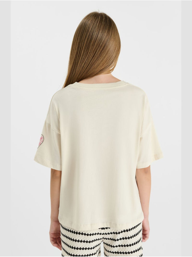 Tee-Shirt SAMOGI 'Le Temps Des Cerises' Blanc - Kiabi