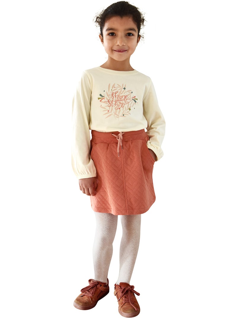 Tee shirt sarah manches longues Beige - Kiabi