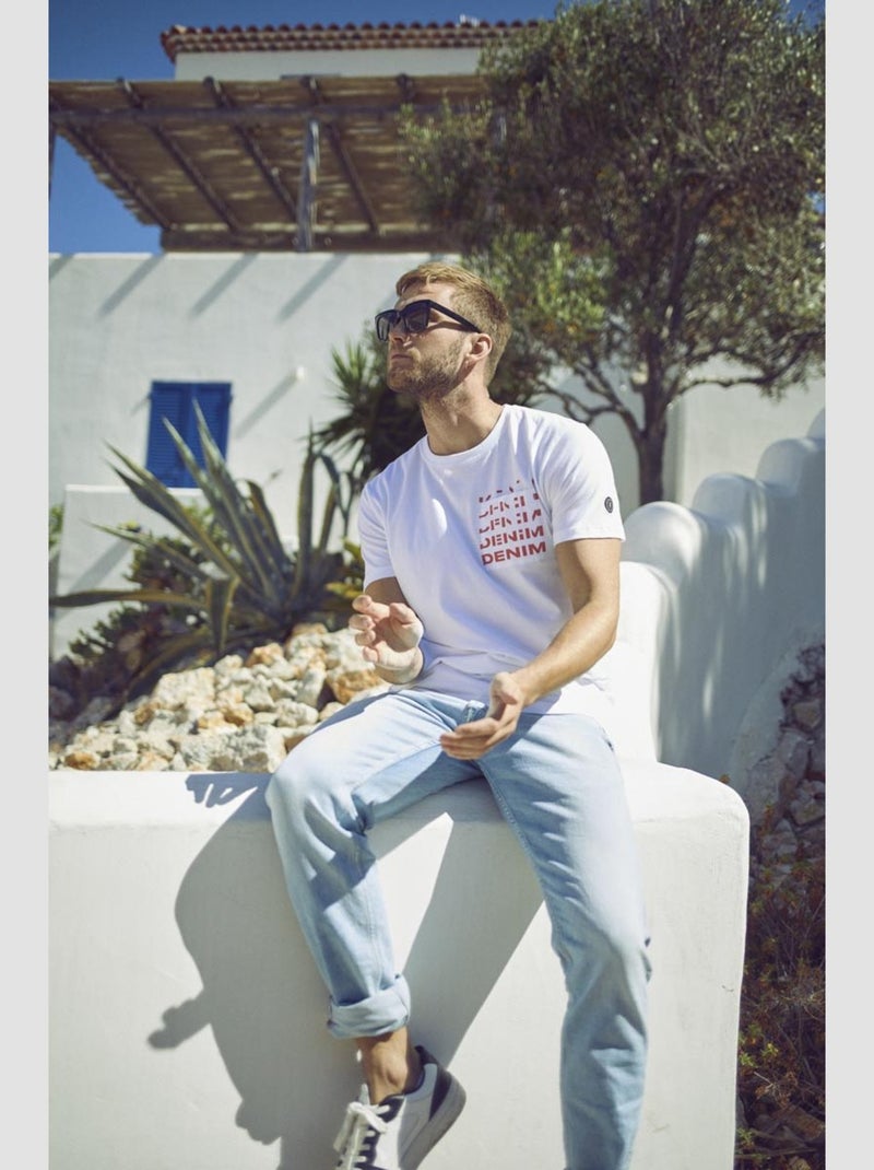 Tee-Shirt SAROS 'Le Temps Des Cerises' Blanc - Kiabi