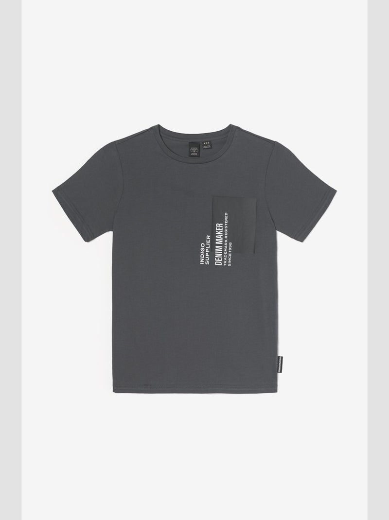 Tee-Shirt SATOBO 'Le Temps Des Cerises' Gris - Kiabi