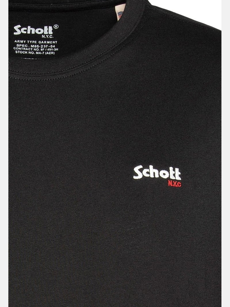 Tee Shirt Schott Tscasual Noir - Kiabi