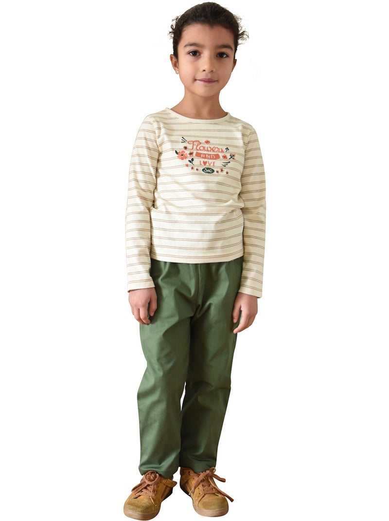 Tee shirt segolaine manches longues Beige - Kiabi