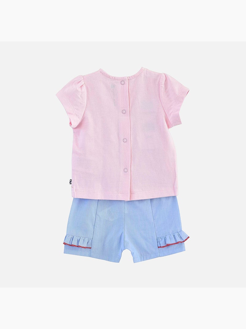 TEE SHIRT + SHORT CARA Rose - Kiabi