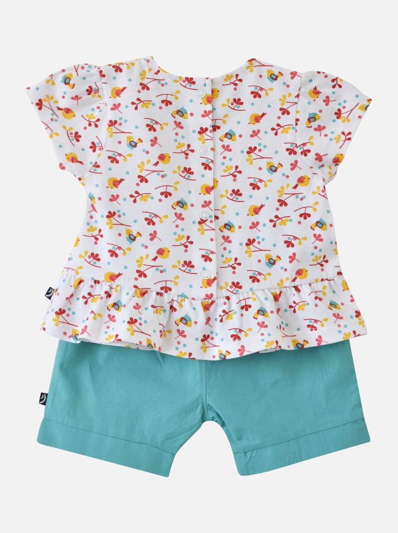 TEE SHIRT + SHORT EMMANUELLA Blanc - Kiabi