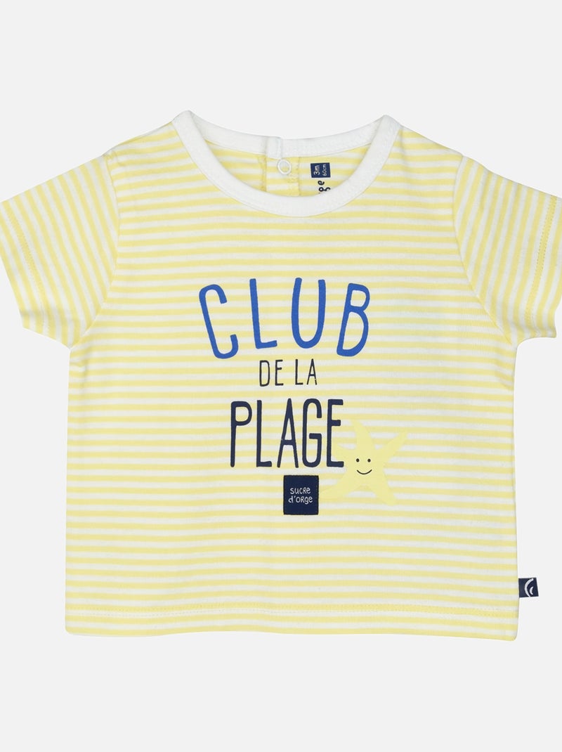 TEE SHIRT SHORT GECKO BEBE Blanc - Kiabi