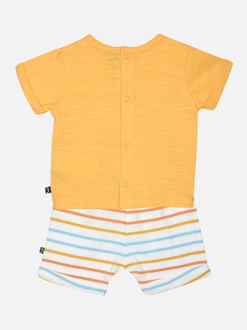 TEE SHIRT SHORT GINO NAISSANCE Jaune - Kiabi
