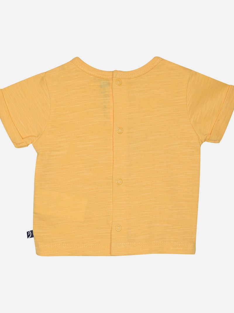 TEE SHIRT SHORT GINO NAISSANCE Jaune - Kiabi
