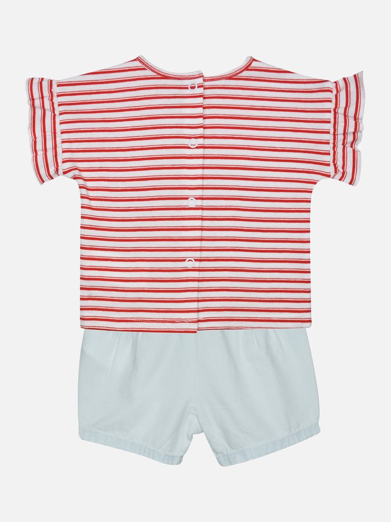 TEE SHIRT SHORT GLORIA BEBE Bleu - Kiabi