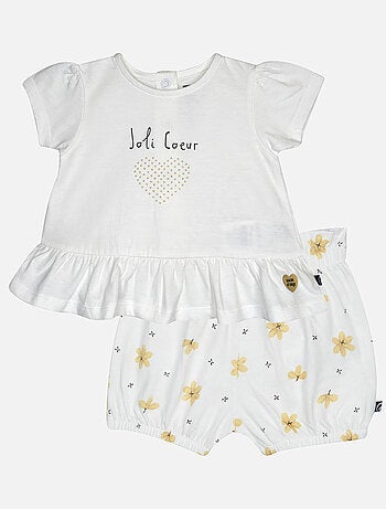 TEE SHIRT SHORT GLYCINE MANCHES COURTES BEBE