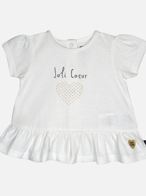 TEE SHIRT SHORT GLYCINE MANCHES COURTES BEBE - Kiabi