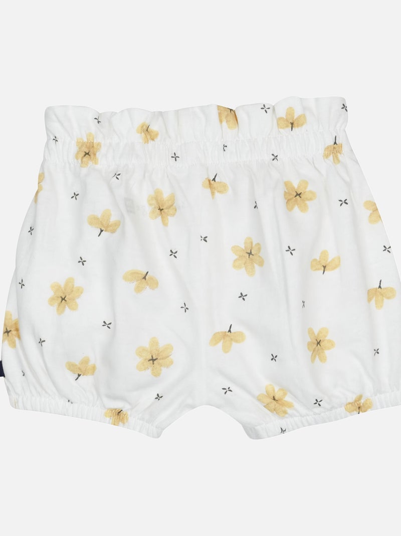 TEE SHIRT SHORT GLYCINE MANCHES COURTES BEBE Blanc - Kiabi