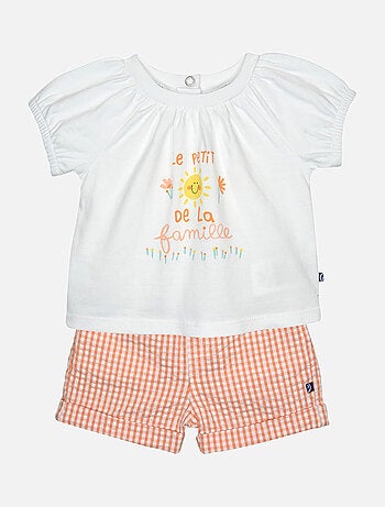 TEE SHIRT SHORT GRACE MANCHES COURTES BEBE