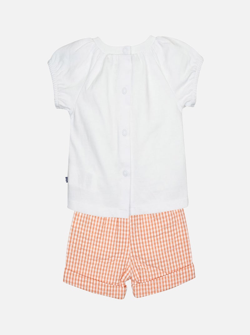 TEE SHIRT SHORT GRACE MANCHES COURTES BEBE Orange - Kiabi