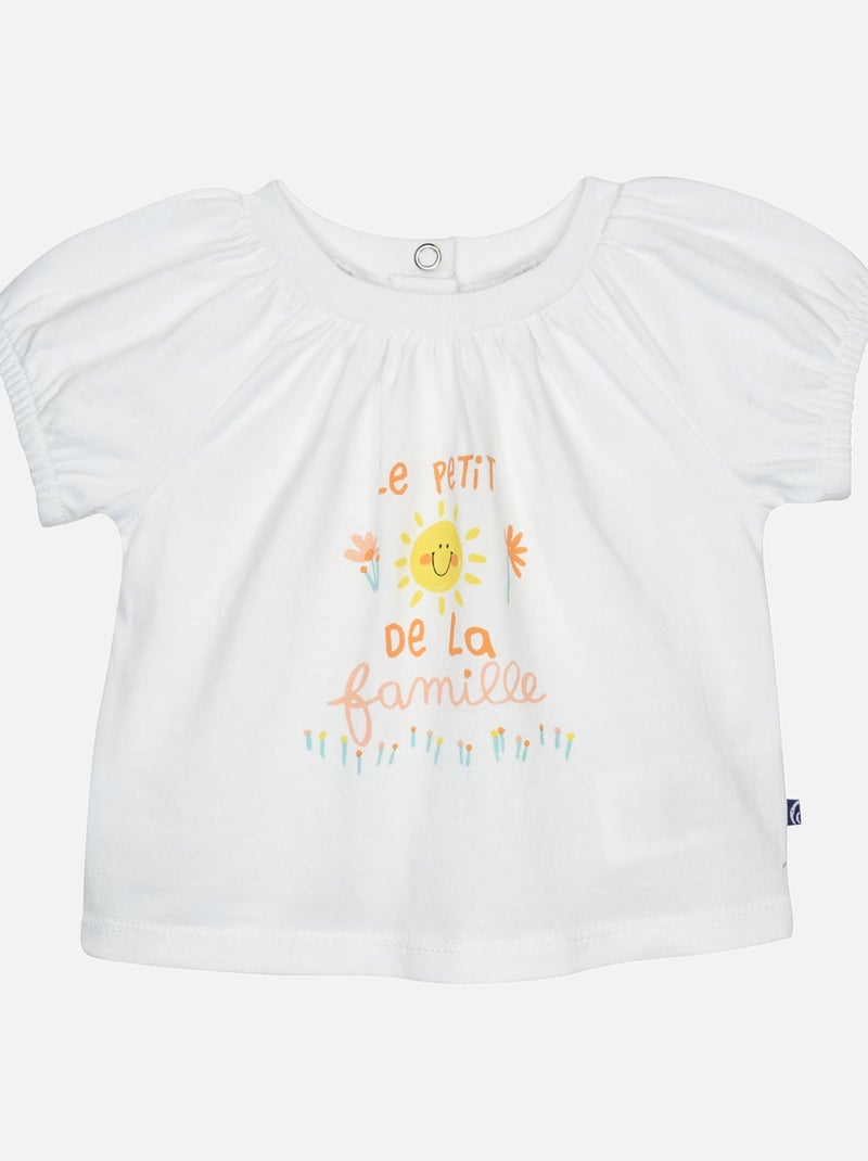 TEE SHIRT SHORT GRACE MANCHES COURTES BEBE Orange - Kiabi