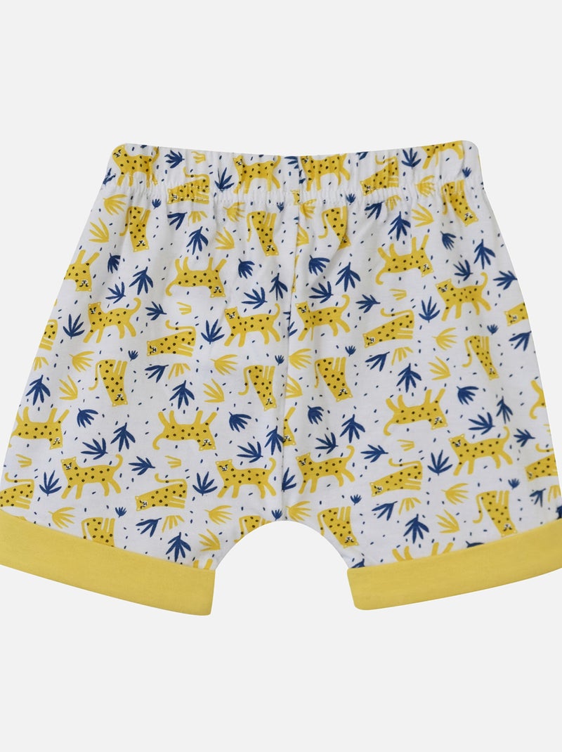 TEE SHIRT + SHORT JERSEY EMERSON Blanc - Kiabi