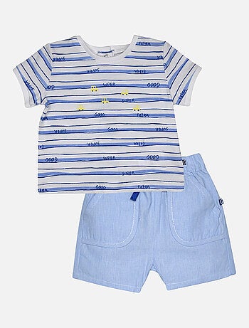 TEE SHIRT SHORT LARBI MAILLE PIQUEE BEBE