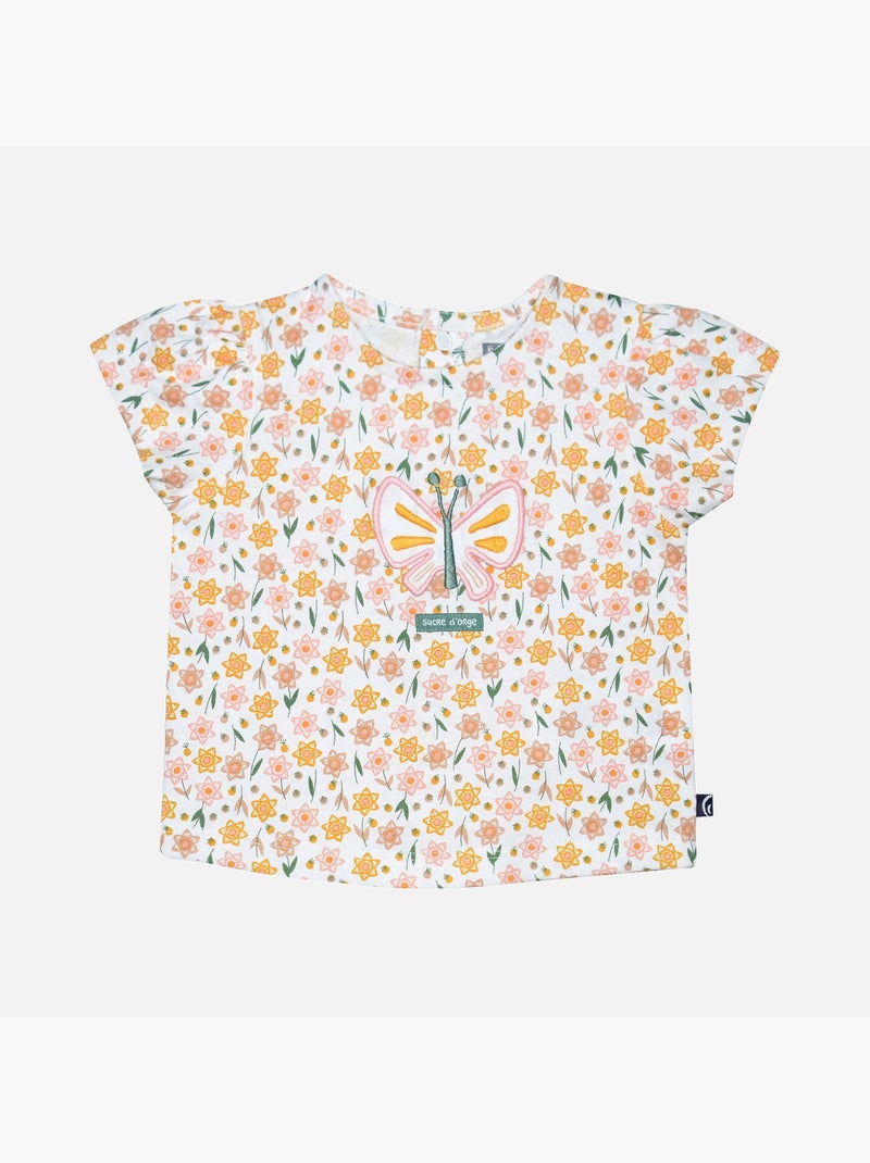 TEE SHIRT SHORT LUCETTE BEBE Blanc - Kiabi
