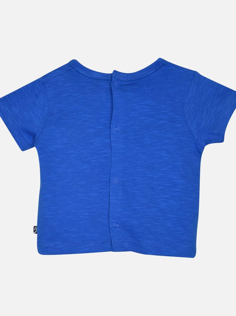 TEE SHIRT SHORTS GRIZZLI BEBE Bleu - Kiabi