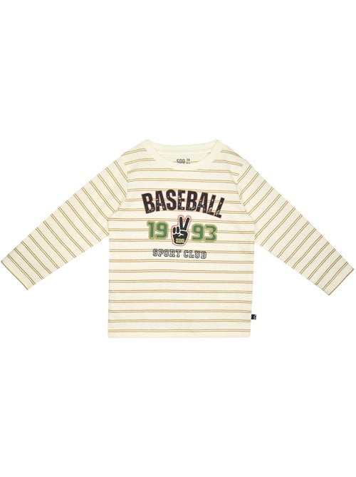 Tee shirt silvino manches longues enfant - Kiabi