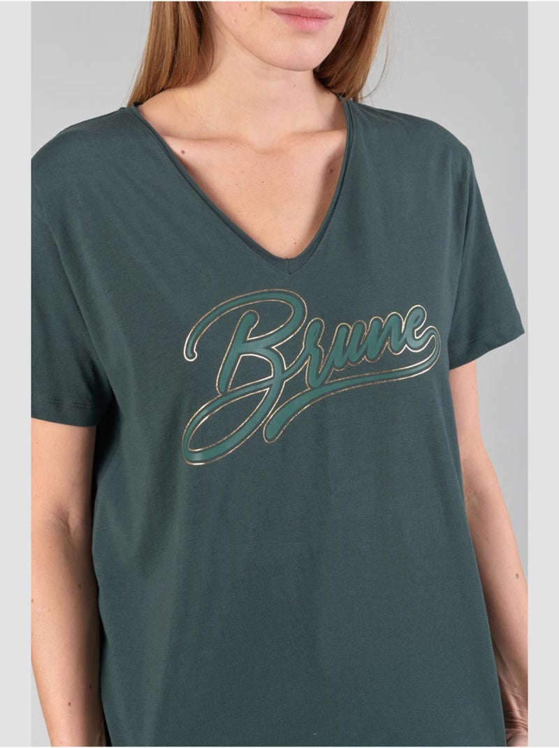 Tee-Shirt SINK 'Le Temps Des Cerises' Vert - Kiabi