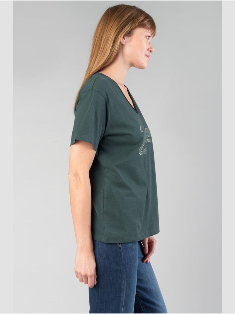 Tee-Shirt SINK 'Le Temps Des Cerises' Vert - Kiabi