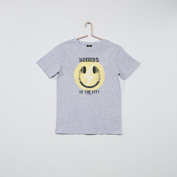 Tee Shirt Smiley World Garcon Adolescent Gris Kiabi 10 00