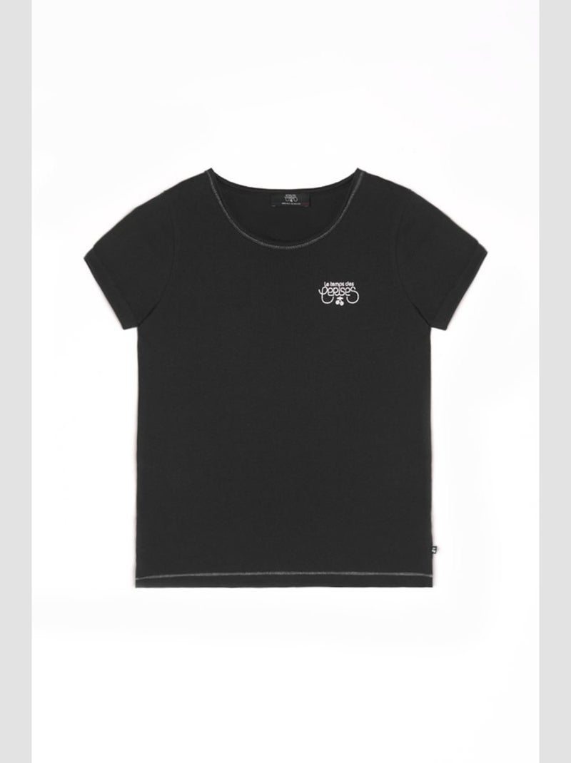 Tee-Shirt SMLTRAGI 'Le Temps Des Cerises' Noir - Kiabi