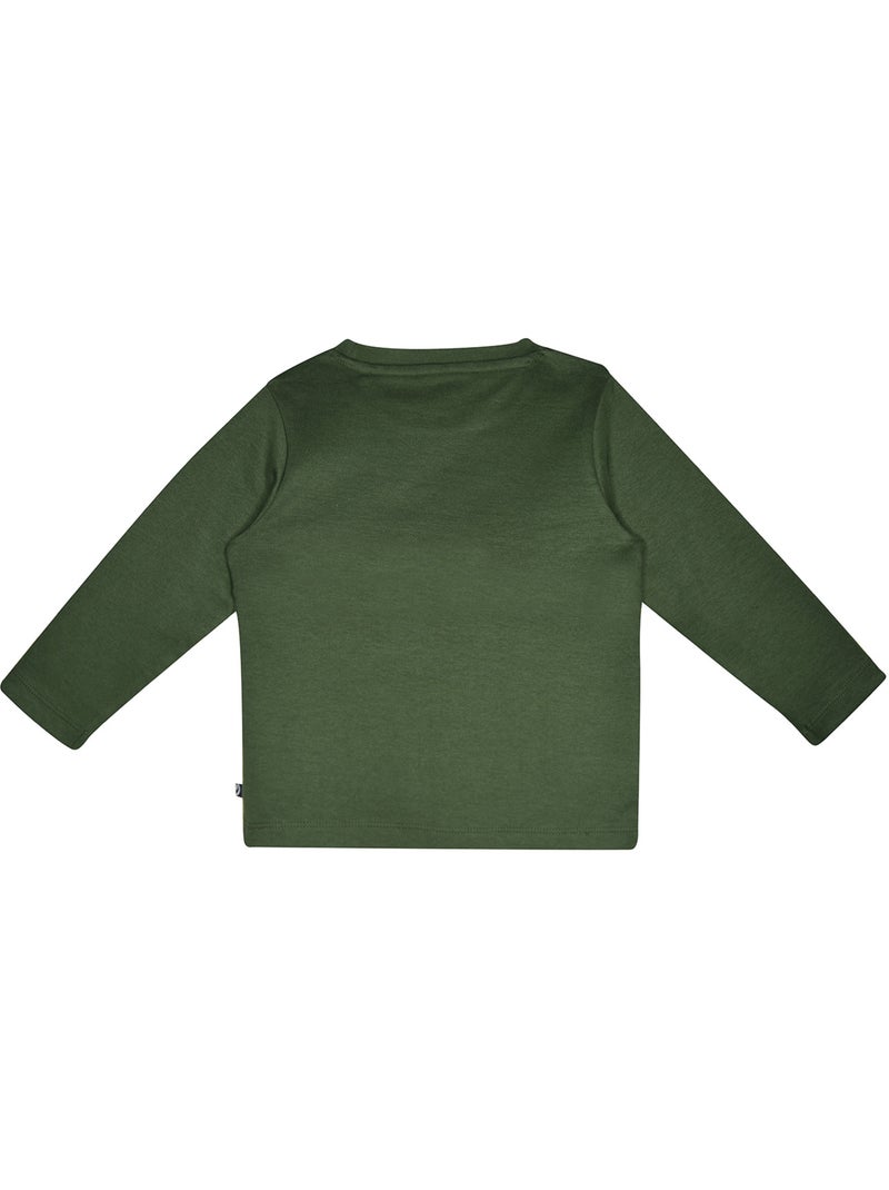 Tee shirt sohann interlock manches longues Vert - Kiabi
