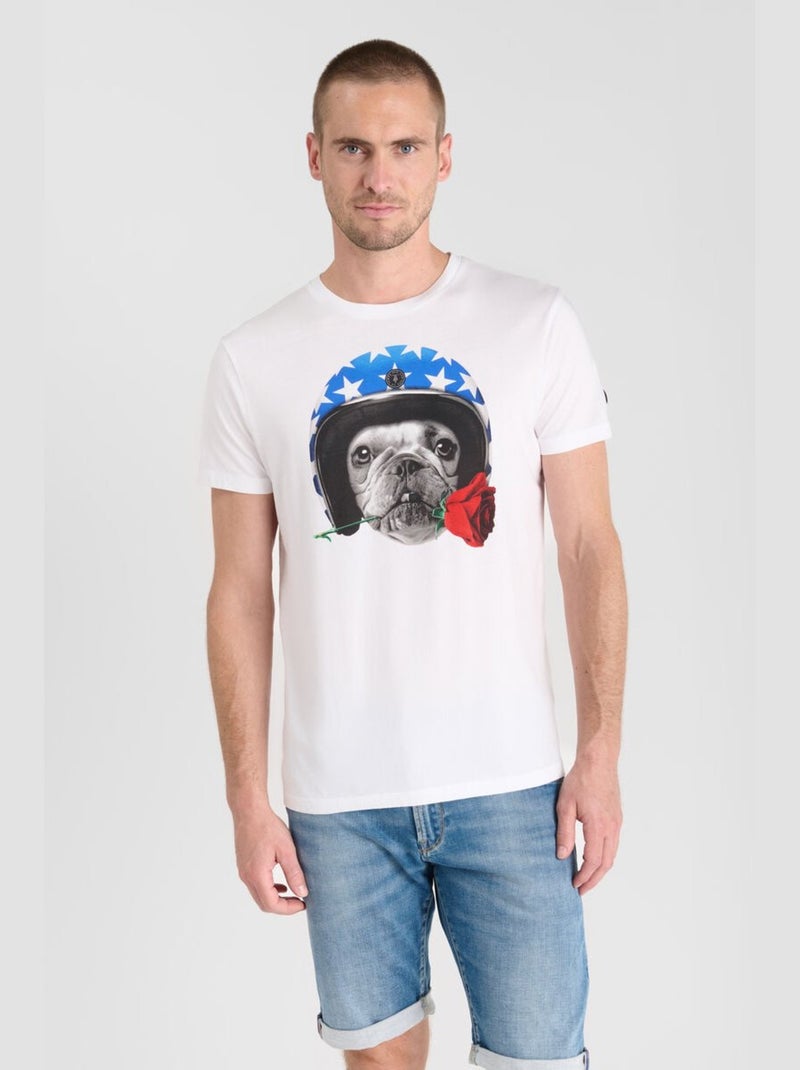 Tee-Shirt SOLINE 'Le Temps Des Cerises' Blanc - Kiabi
