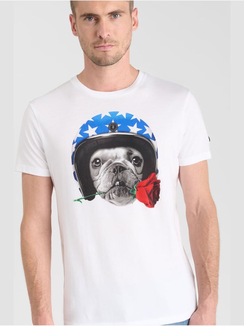 Tee-shirt soline 'le temps des cerises' Blanc - Kiabi