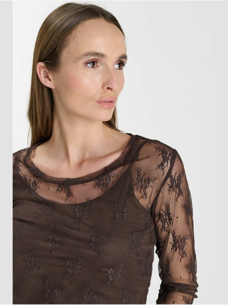 Tee-shirt sophie 'le temps des cerises' Marron - Kiabi