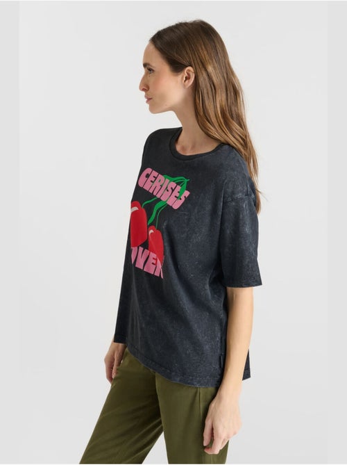 Tee-Shirt SPEARS 'Le Temps Des Cerises' - Kiabi Tee-Shirt SPEARS 'Le Temps Des Cerises' - Kiabi