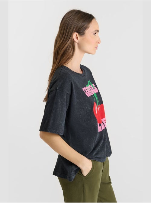 Tee-Shirt SPEARS 'Le Temps Des Cerises' - Kiabi Tee-Shirt SPEARS 'Le Temps Des Cerises' - Kiabi
