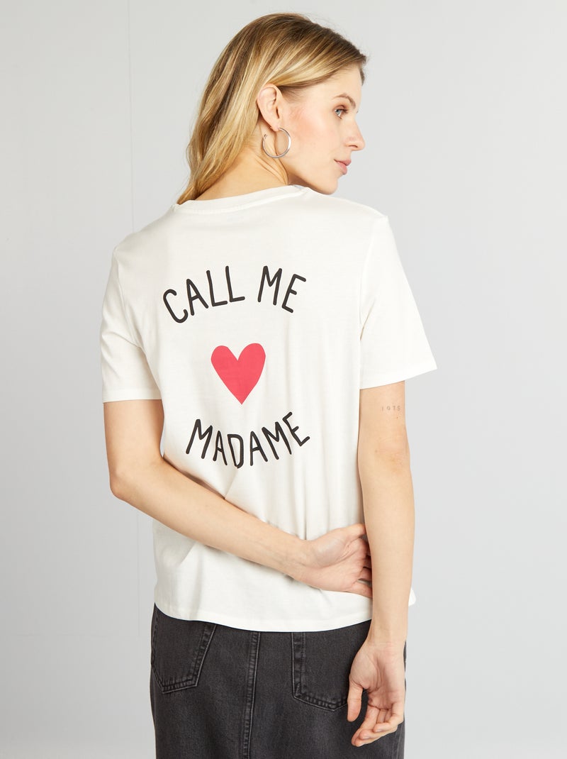 Tee-shirt spécial EVJF Call me Madame - Kiabi