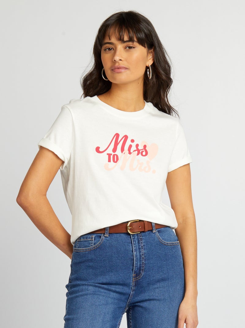 Tee-shirt spécial EVJF Miss to Mrs - Kiabi