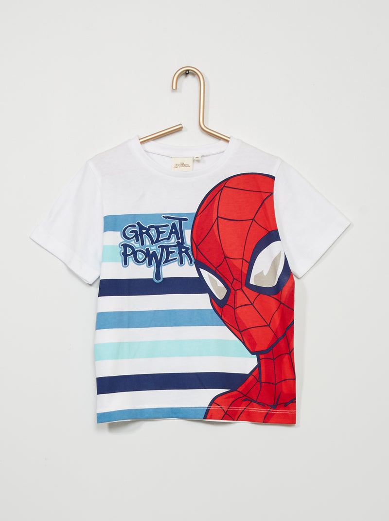 Tee-shirt 'Spider-Man' 'MARVEL' blanc - Kiabi