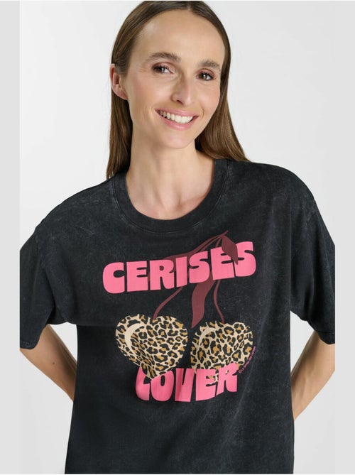 Tee-Shirt SPIKY 'Le Temps Des Cerises' - Kiabi