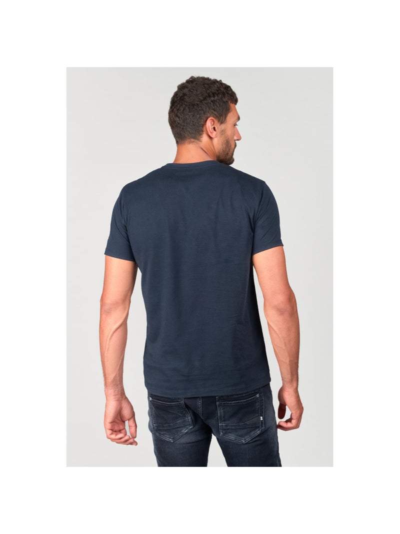 Tee-Shirt STENLEY 'Le Temps Des Cerises' Bleu - Kiabi