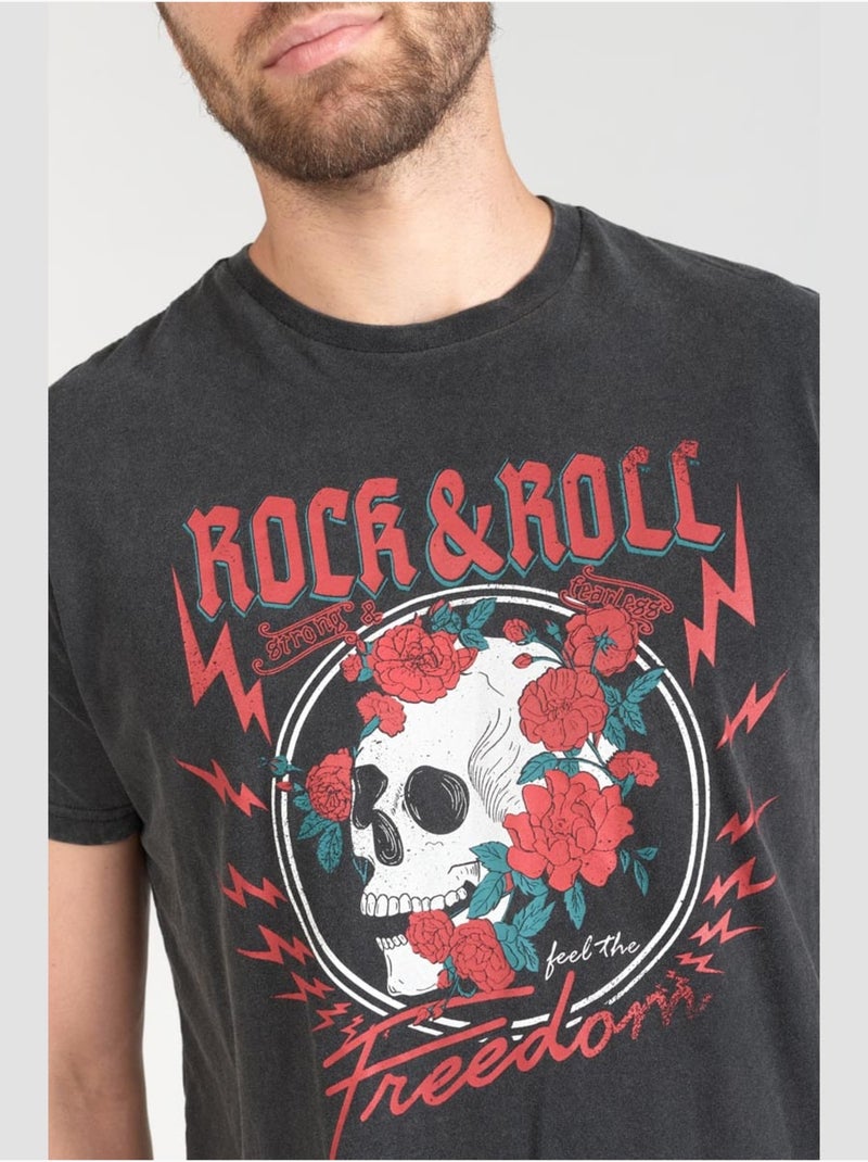 Tee-Shirt STIPE 'Le Temps Des Cerises' Noir - Kiabi