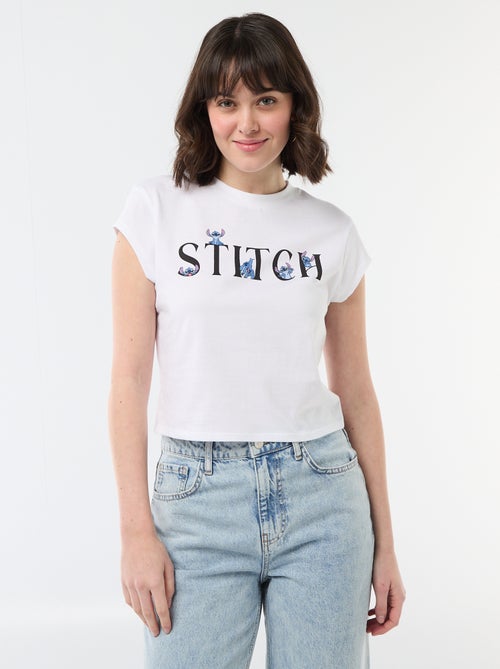 Tee-shirt 'Stitch' cropped - Kiabi