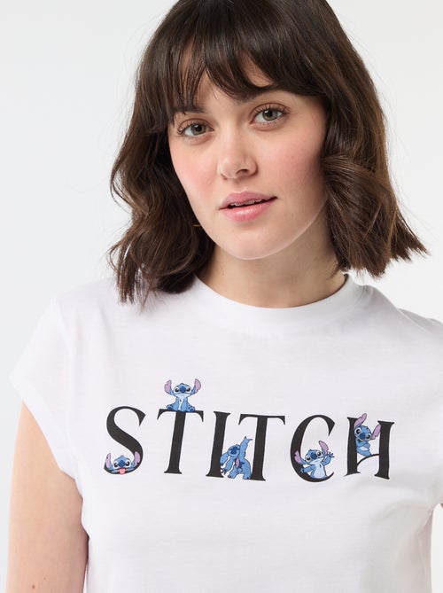 Tee-shirt 'Stitch' cropped - Kiabi