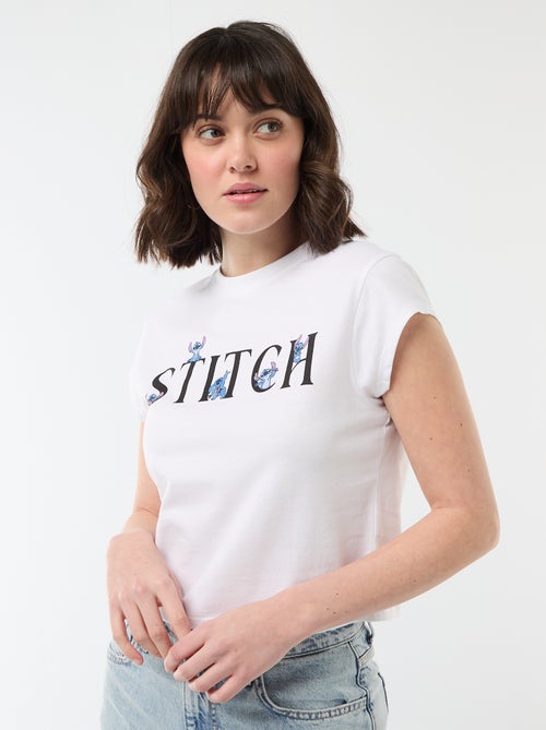 Tee-shirt 'Stitch' cropped - Kiabi