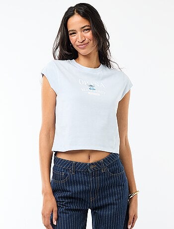 Tee-shirt 'Stitch' cropped
