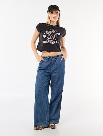 Tee-shirt 'Stitch' cropped 'Disney'