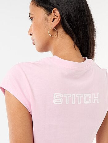 Tee-shirt 'Stitch' cropped 'Disney'