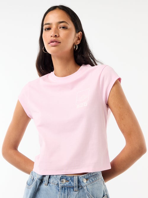 Tee-shirt 'Stitch' cropped 'Disney' - Kiabi