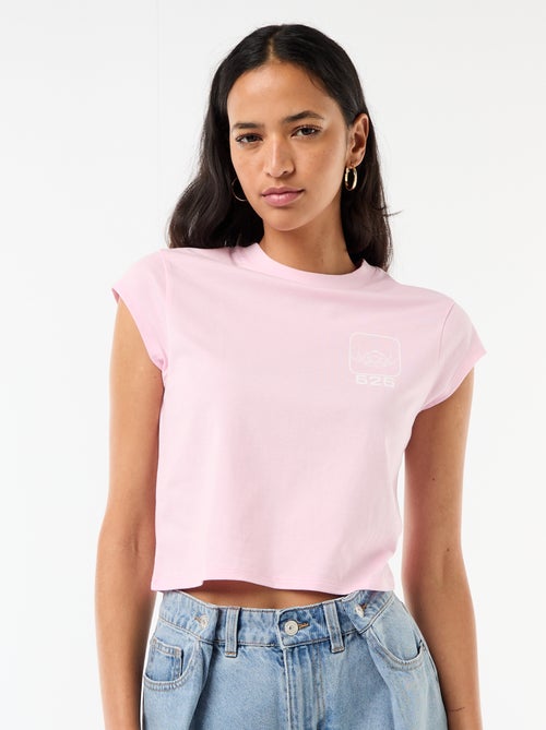 Tee-shirt 'Stitch' cropped 'Disney' - Kiabi