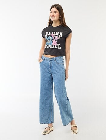 Tee-shirt 'Stitch' cropped
