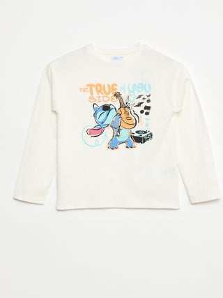 Tee-shirt 'Stitch' 'Disney' à manches longues